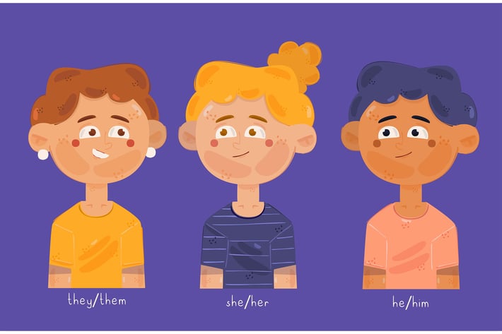 Non Binary People Illustration