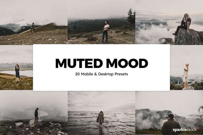 20 Muted Mood Lightroom Presets and LUTs