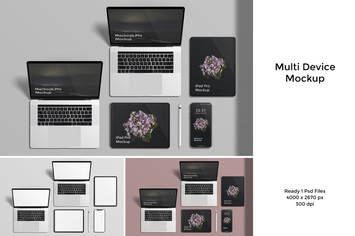 Multi Device Mockup top view angle