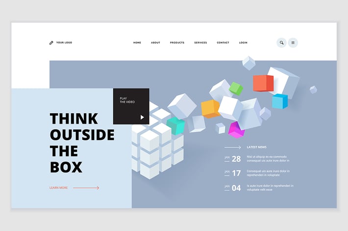 Creative website template design