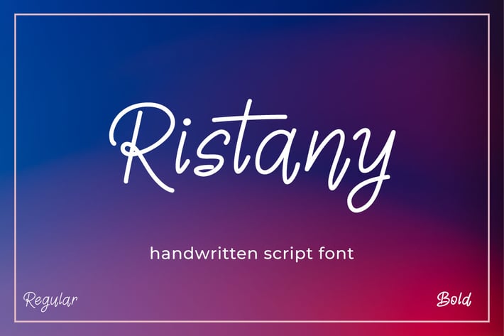Ristany - Handwriten Script Font
