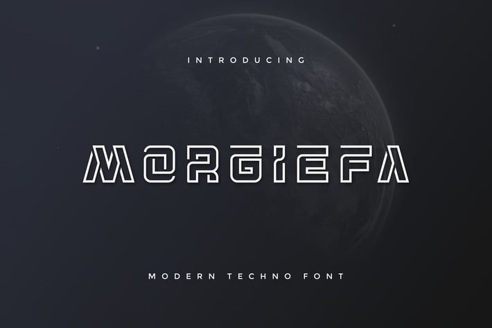 Morgiefa Modern Techno Font