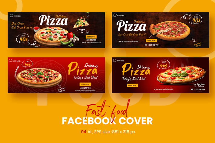Delicious Pizza Sale Facebook Timeline Covers