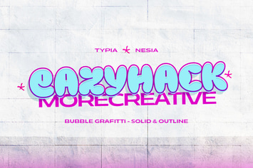 Eazyhack - Modern Bubble / Balloon Graffiti Font