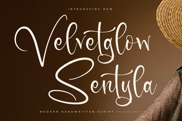 Velvetglow Sentyla Modern Handwritten Script