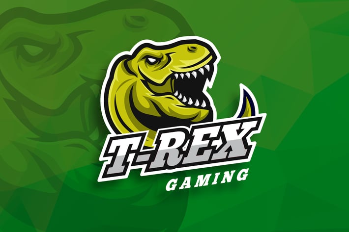 T-Rex Gaming Sport And Esport Logo Vector Template