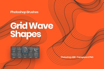 Grid Wave Shapes Photoshop Brushes