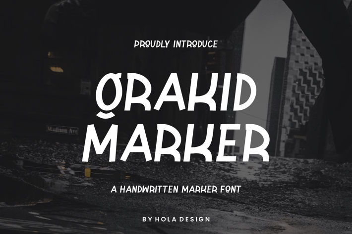 Grakid Marker - Handwritten Font