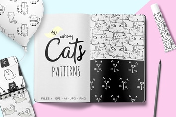Cats Patterns - Set of 40