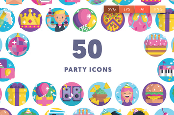 50 Party Icons