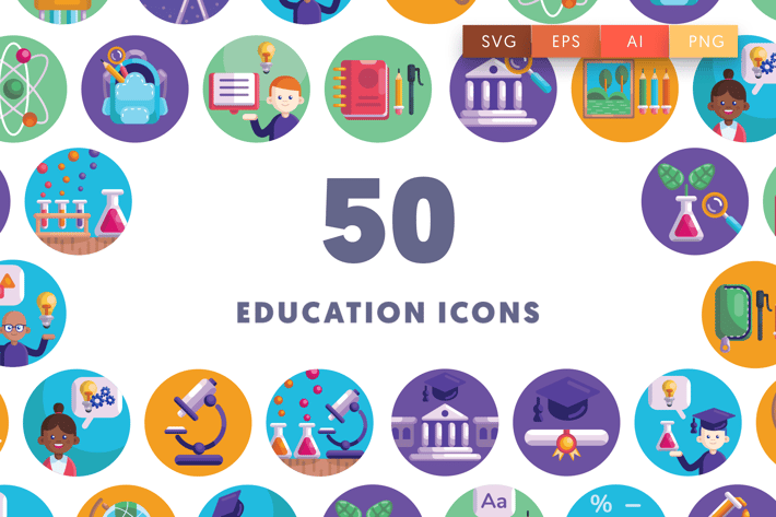 50 Back to School Icons