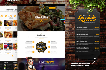 Mozzarella Cafe Bar PSD Template 