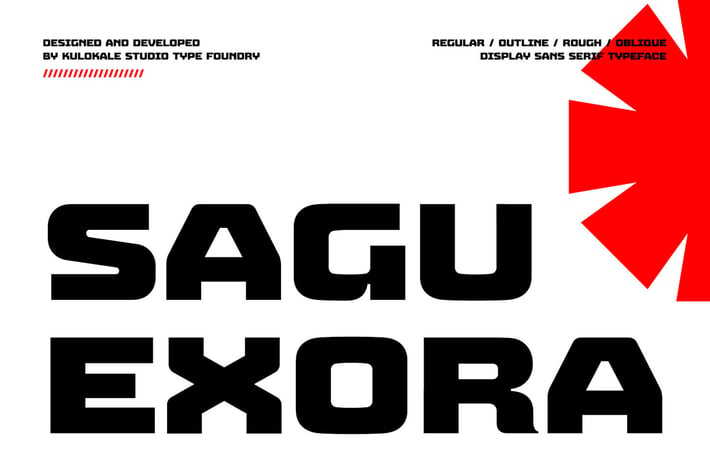 Sagu Exora Sport Display Sans Font