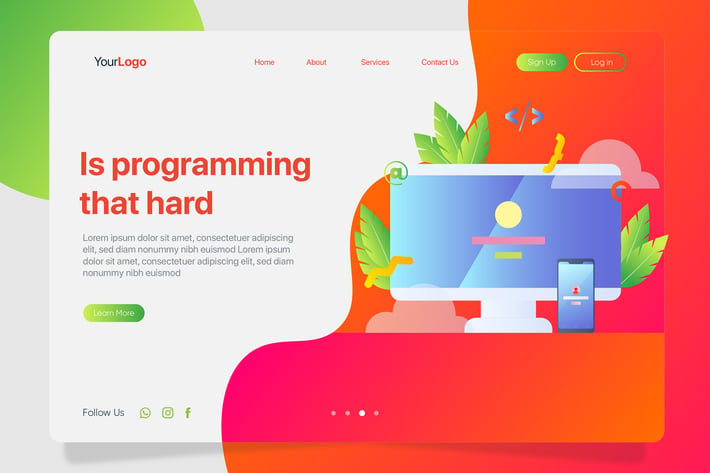 Programming Hard - Banner & Landing Page