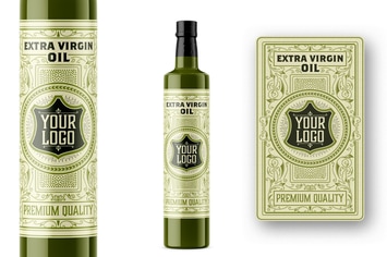 Vintage-Style Oil Label Layout