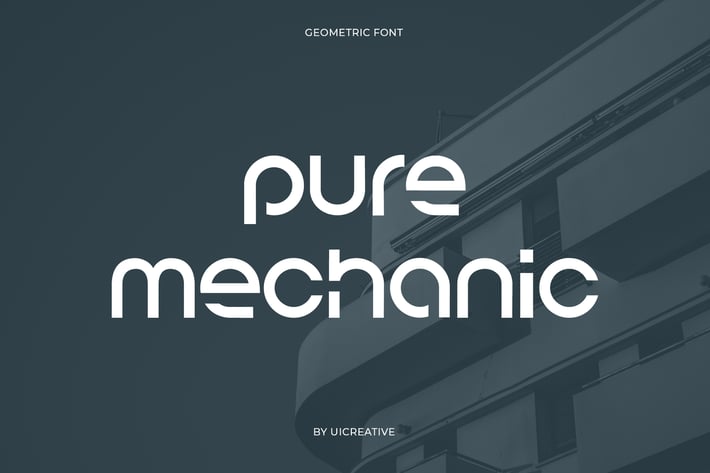 Pure Mechanic Futuristic Sans Serif Font