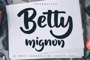 Betty Mignon | Bold Handwriting Script Font
