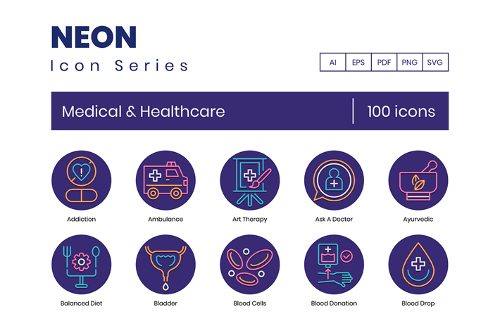 100 Medical Icons