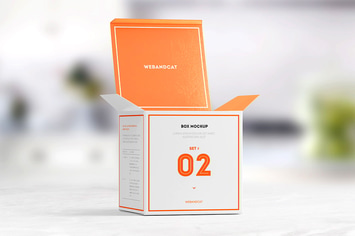 Package Box Mock-up: Square Box