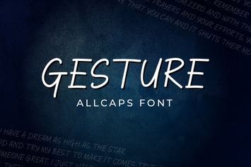Gesture - All Capital Letter Font