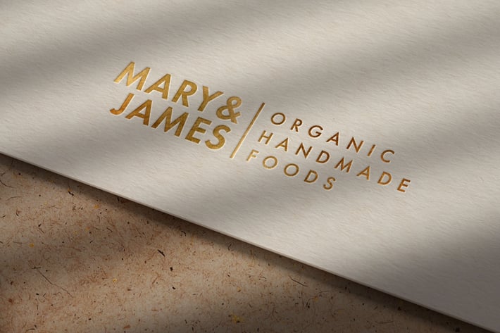 Luxury Gold Logo Mockup on Kraft Paper