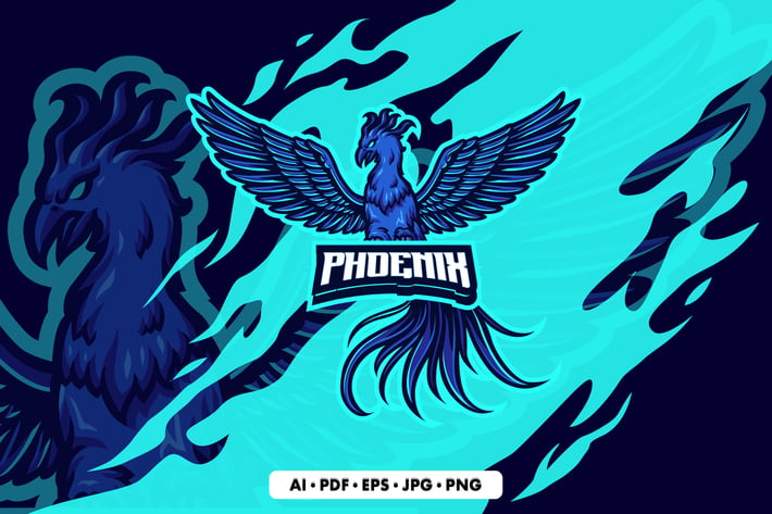 Phoenix 5 Mascot Logo Template