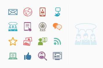 Social Media Icons Set 1 - Colored Series