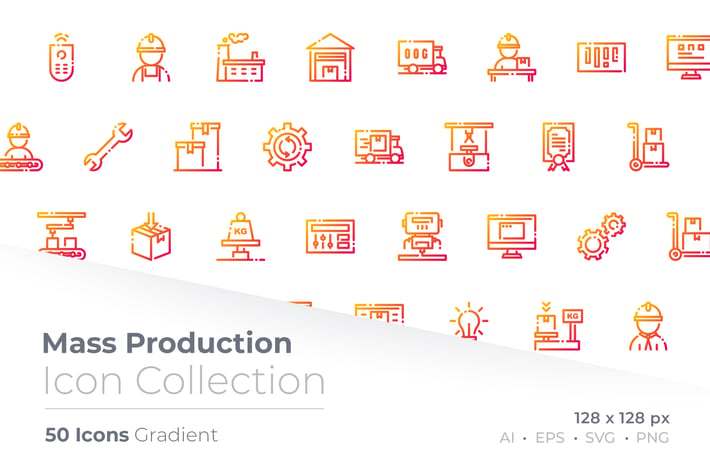Mass Production Gradient Icon