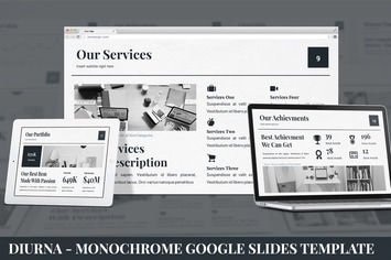 Diurna - Monochrome Google Slides Template
