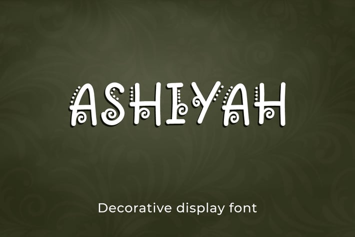 Ashiyah - Decorative Display Font