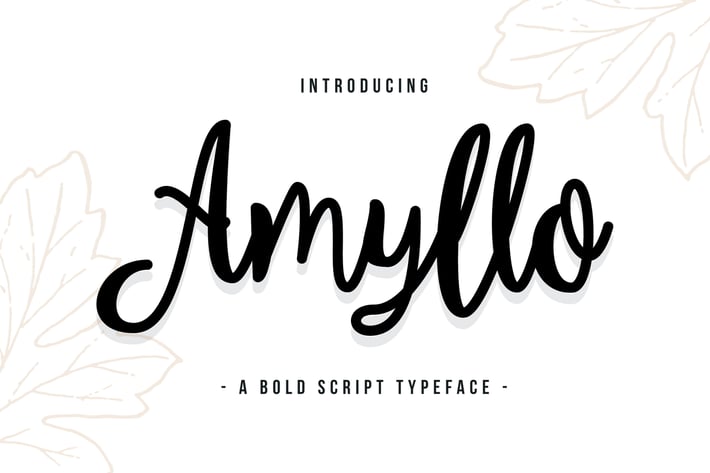 Amyllo - A Bold Script Typeface