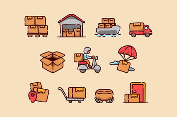 Delivery And Shipping Icons