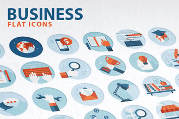 Set of Flat Design Concept Icons