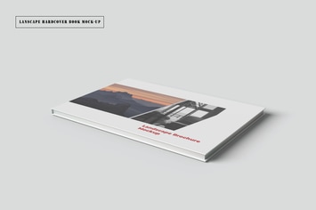 Lanscape Hardcover Book Mockup