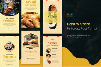 Pastry Store | Pinterest Post Template