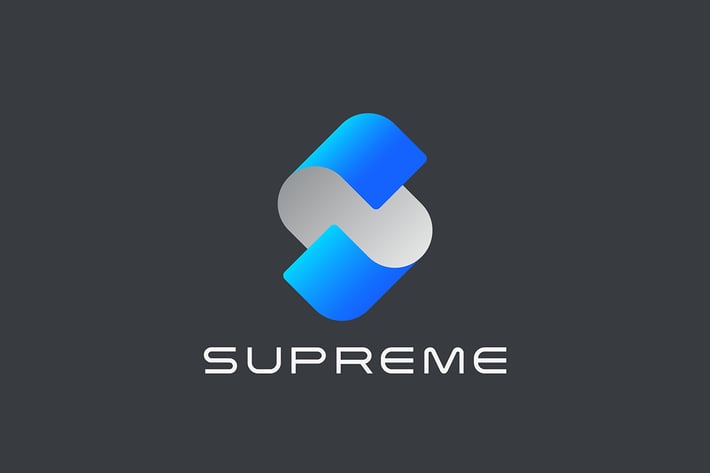Logo Letter S Paper Line Ribbon style