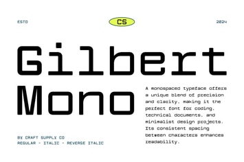 Gilbert Mono – Monospace Font