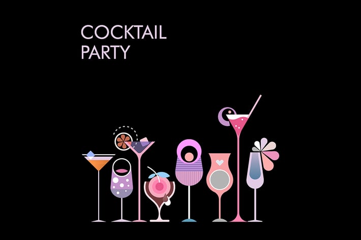 Cocktail Party vector banner design