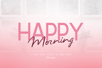 Happy Morning Font Duo