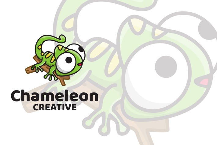 Chameleon Creative Cute Logo Template