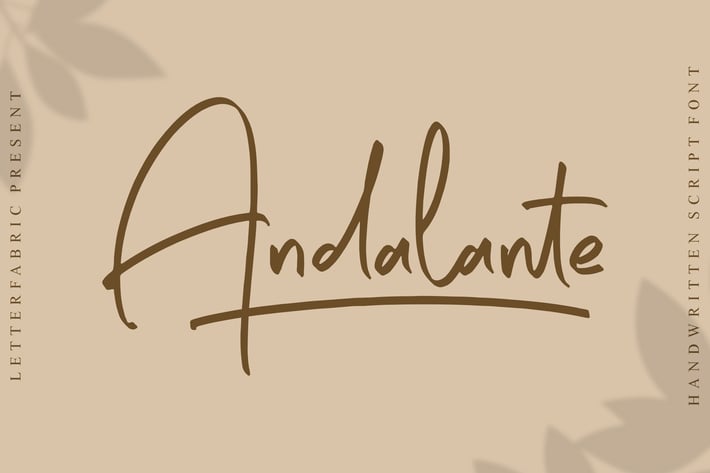 Andalante Handwritten Script Font