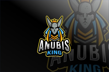 Anubis King Esport Logo Template