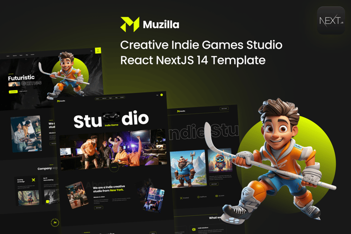 Muzilla - Indie Game Studios NextJS Template