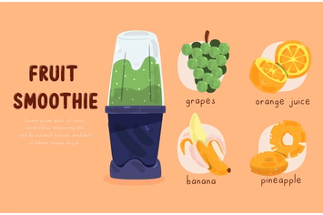 Smoothies Blender Glass Illustration