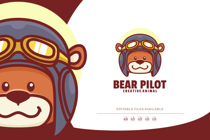 Bear Mascot Cartoon Logo