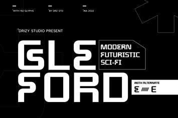Gleford - Modern Sci-fi Font
