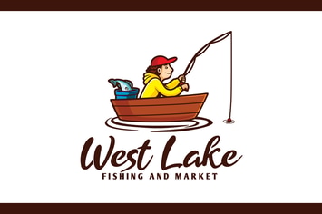 Cartoon Fisherman Character Mascot Logo