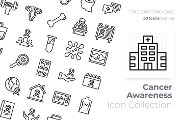 Cancer Awareness Outline Icon