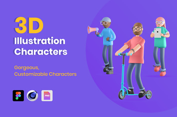 3D Illustration Characters Kit