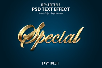 Special - Elegant 3D PSD Text Effect 